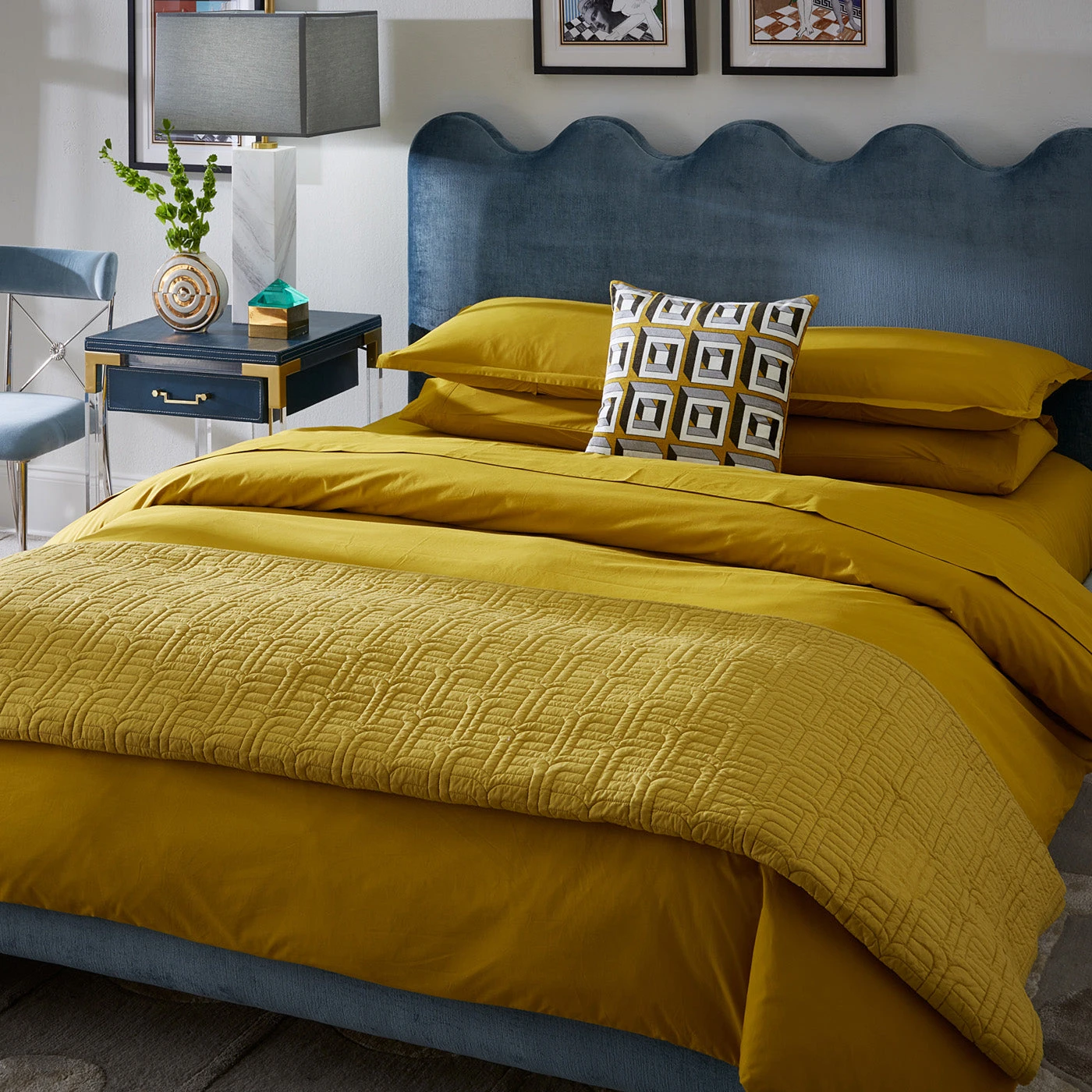 BD21_Percale_Ochre_Duvet_Ochre_Sheets_b.jpg Jonathan Adler Everywhere Cotton Quilt Bestsellers