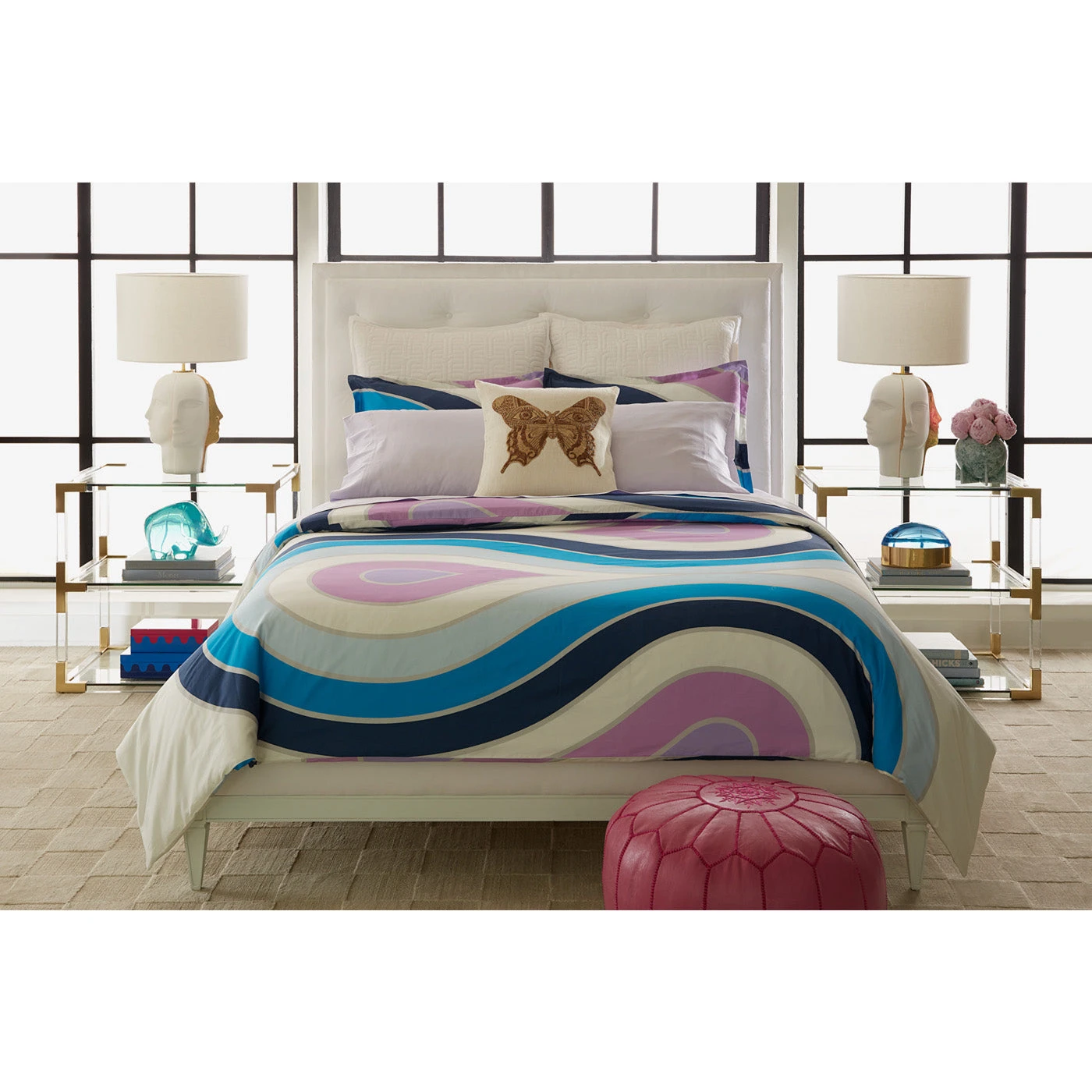 BD21_Printed-Sateen_Milano_a.jpg Jonathan Adler Milano Supima Cotton Duvet Set Duvet Sets