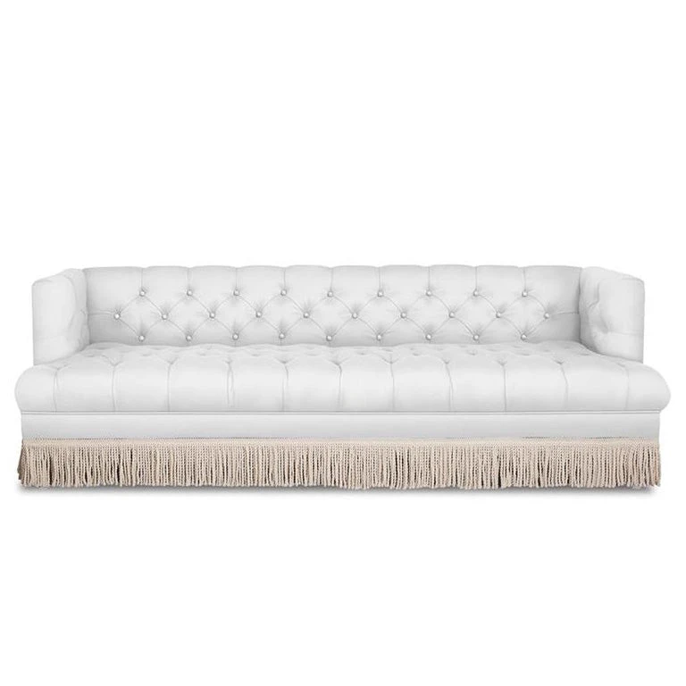 BaxterFringeSofaFRONTVIEW_CUSTOMDEFAULT.jpg Jonathan Adler Baxter T-Arm Sofa With Bullion Fringe