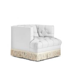 Jonathan Adler Baxter Chair With Bullion Fringe