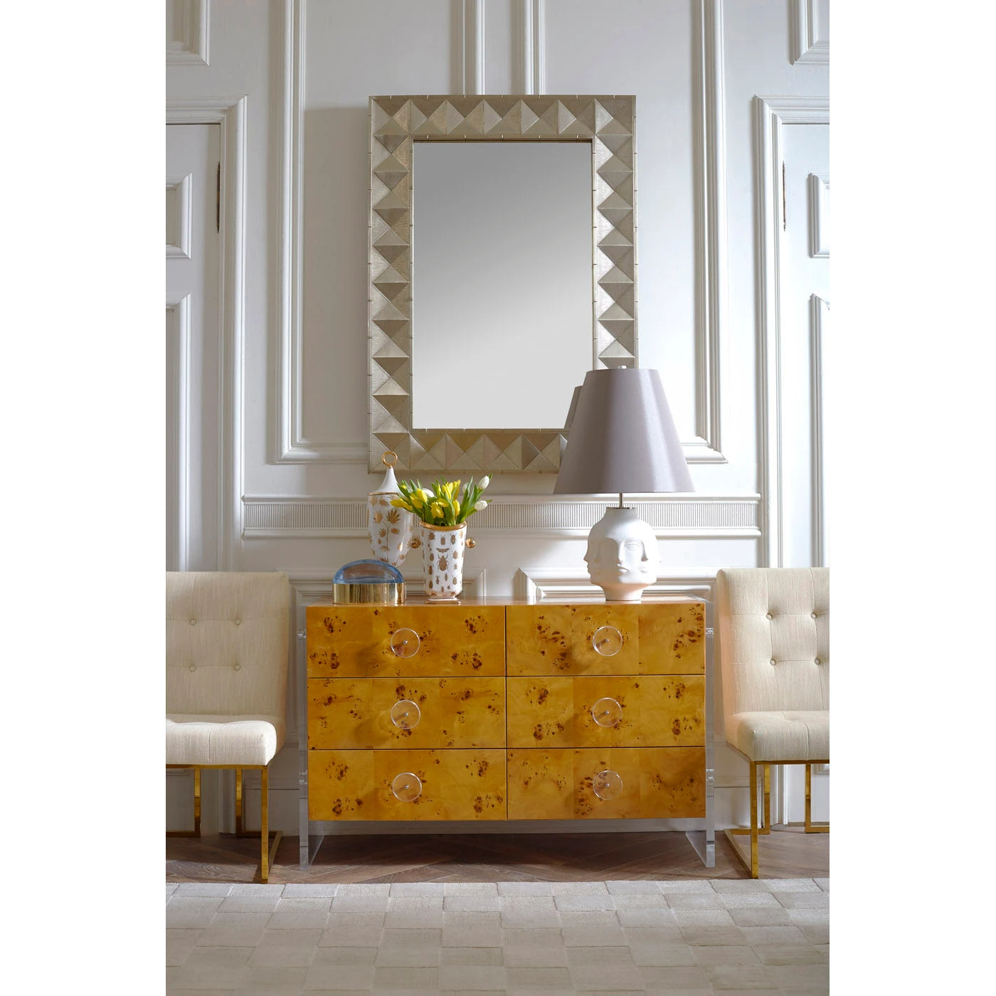 FA19_Bond6Drawer_TalithaMirror_11376284-944f-4b8d-b3aa-99439b1fd5e9.jpg Jonathan Adler Dressers & Chests Bond Six-Drawer Dresser