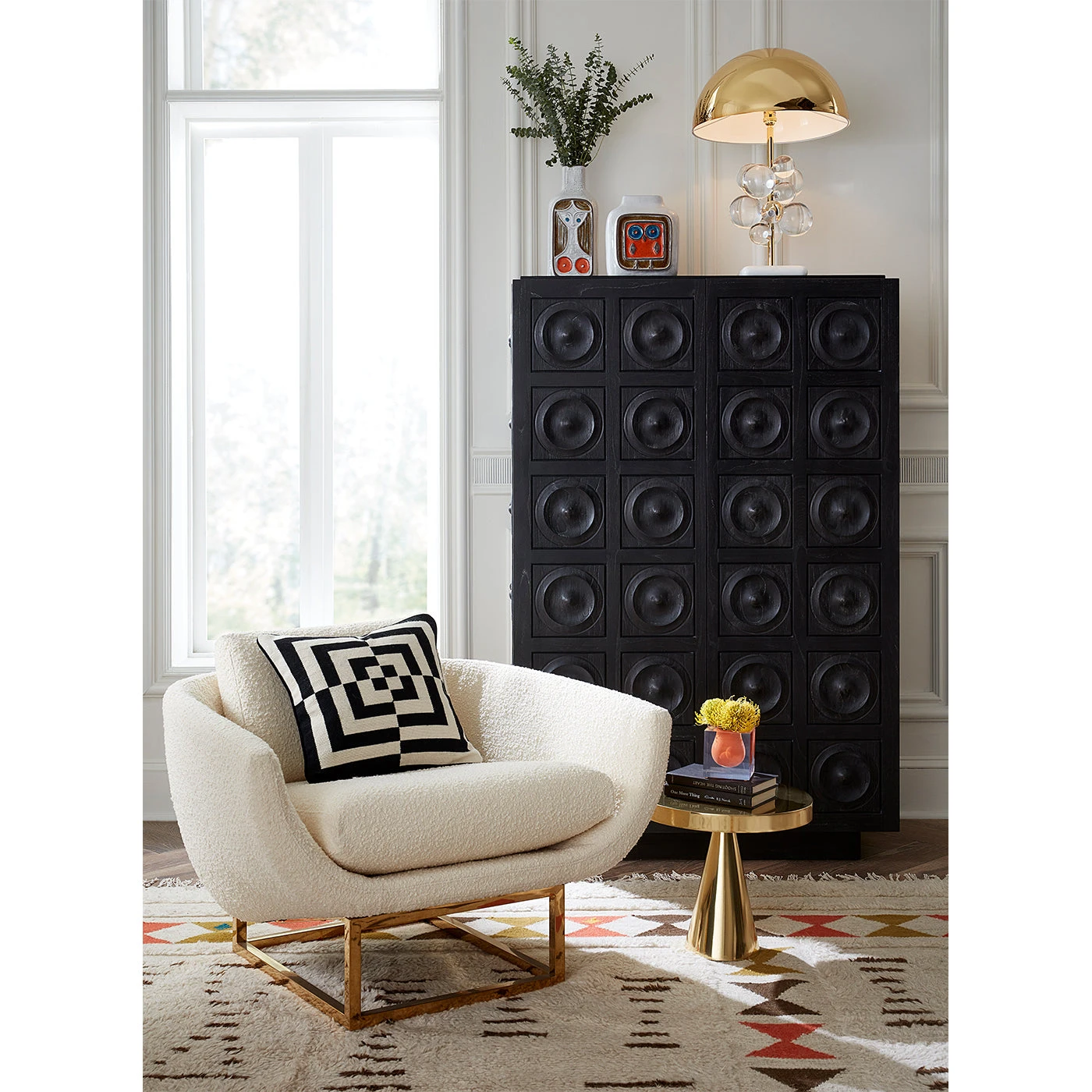 FA20_Antwerp_Circles_Cabinet_Beaumont_Chair_f38f04bf-54b0-4e58-98ab-ae7a083358d1.jpg Jonathan Adler Tanzania Stripe Hand-Woven Rug