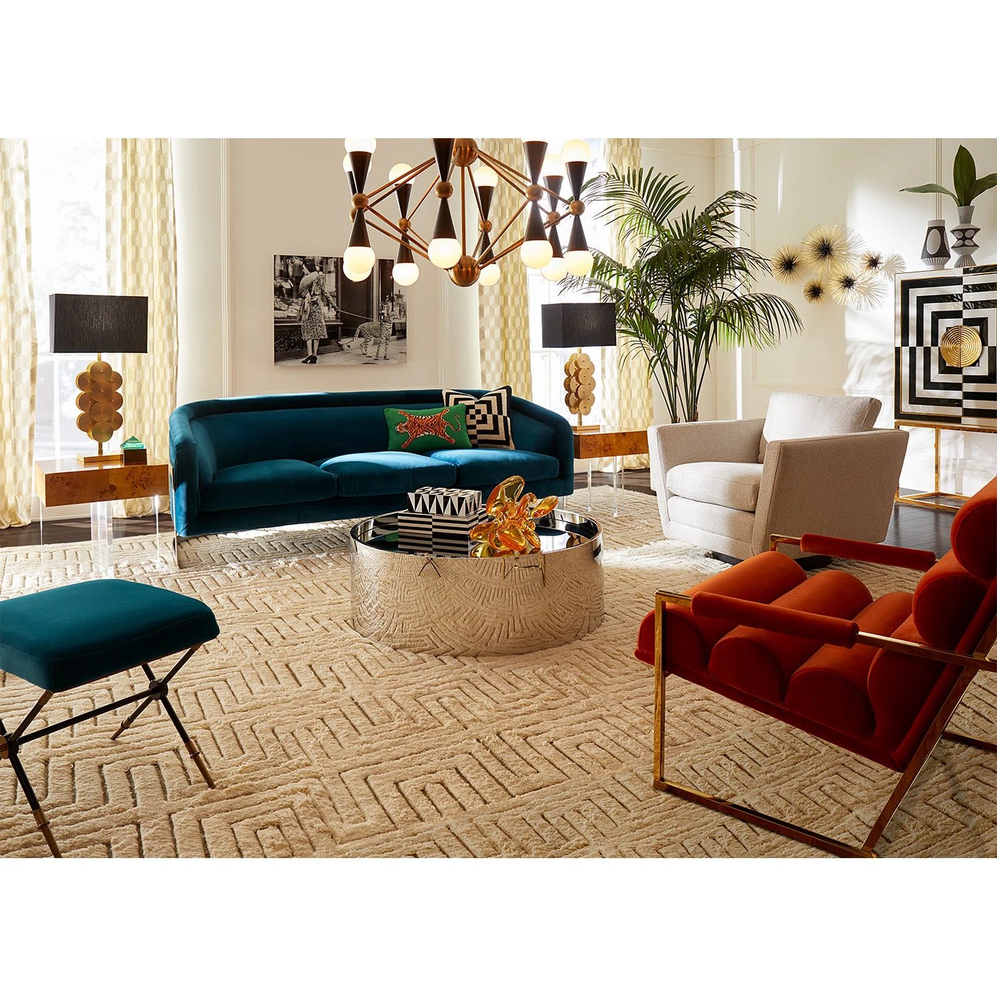 FA20_Bacharach_Sofa_Goldfinger_Chair_8194d46a-6ac1-4b06-a247-8d6a7bebc015.jpg Jonathan Adler C. Jeré Brass Urchin Sculpture Wall Art
