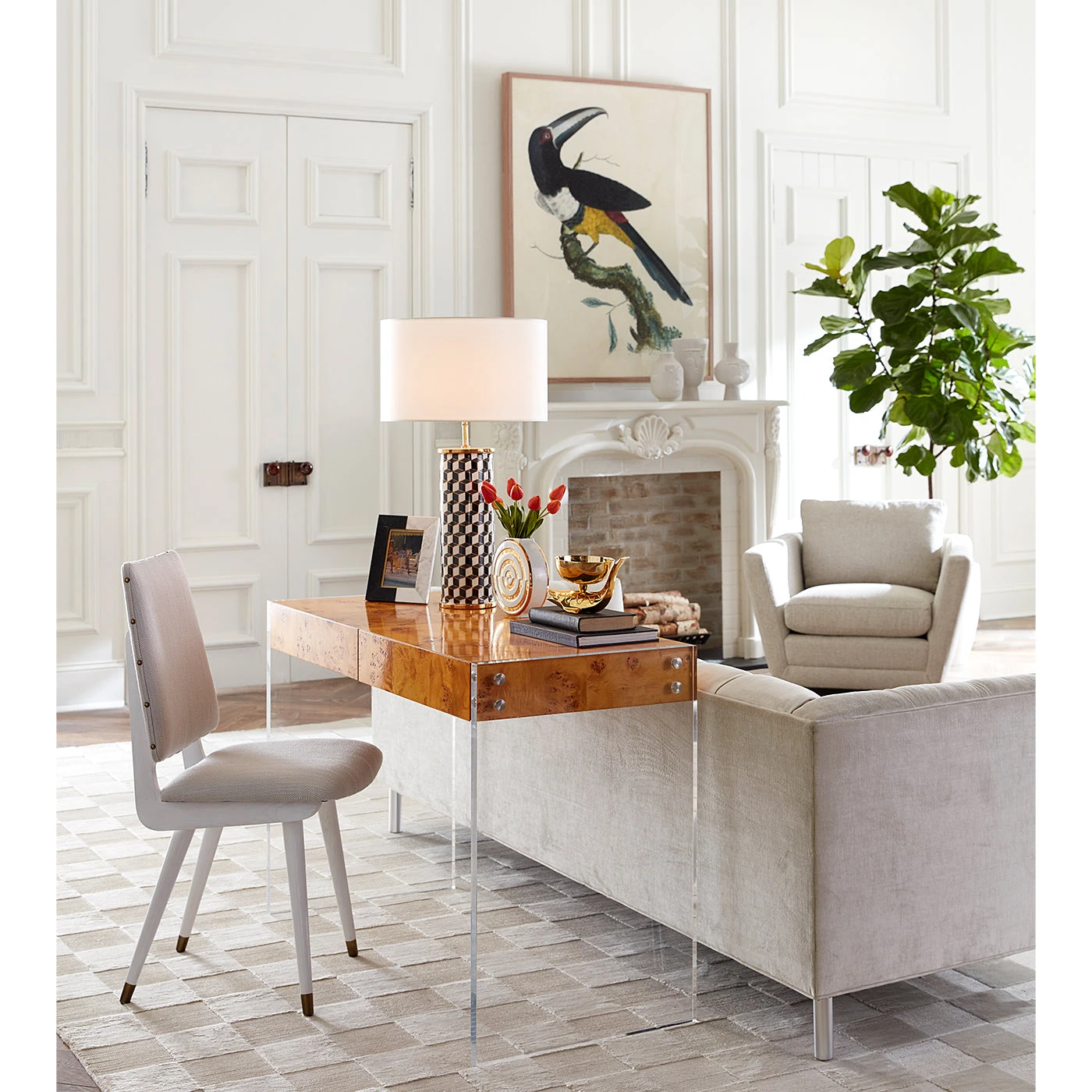 FA20_Bond_Desk_Camille_Dining_d17a303f-7f09-4dd5-9f3b-e5d0b0f664ae.jpg Jonathan Adler Carnaby Table Lamp Table Lamps