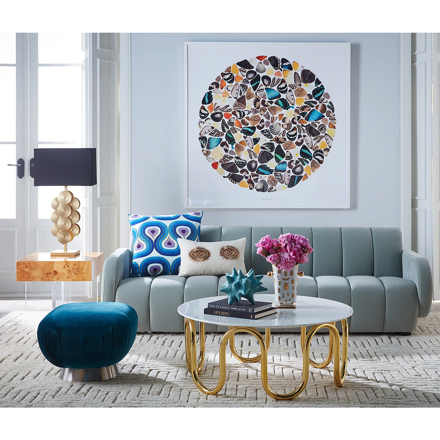 FA20_Brigitte_Sofa_Lido_Celadon_Scalinatella.jpg Jonathan Adler Cocktail Tables Scalinatella Cocktail Table