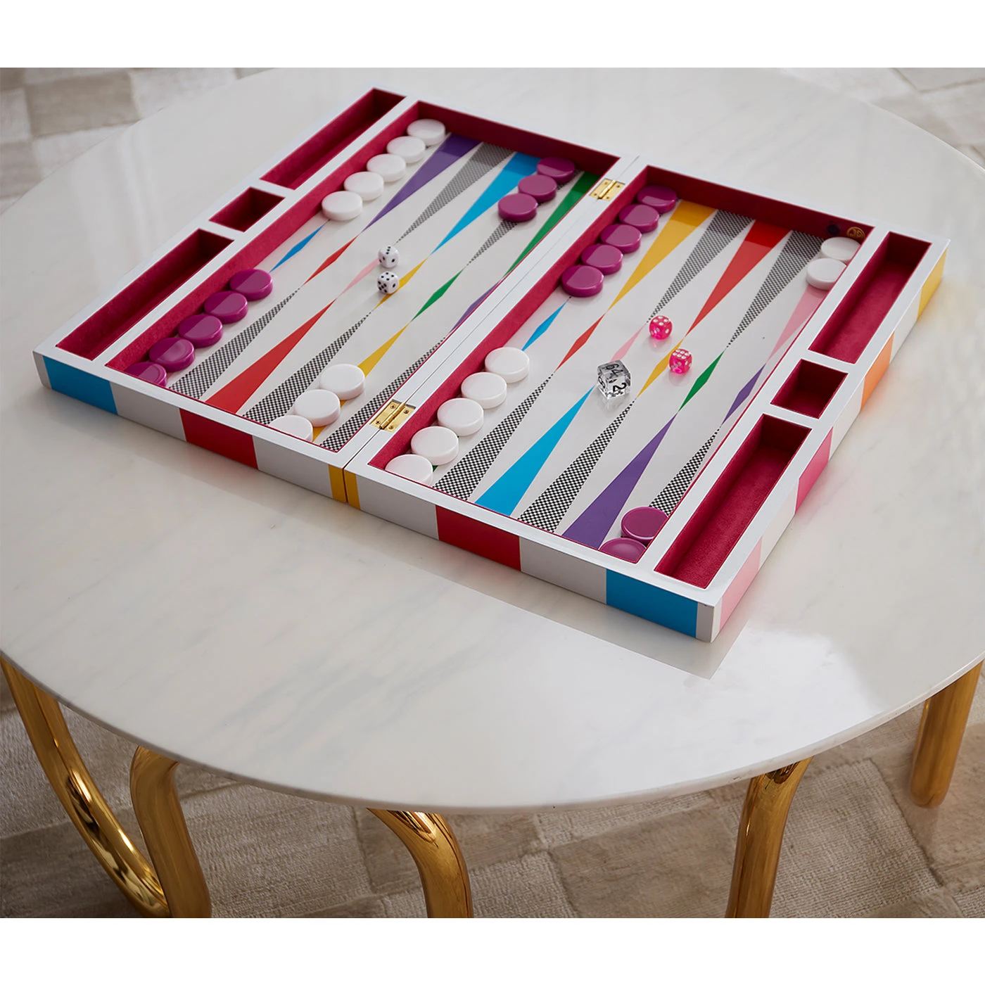 FA20_Checkerboard_Backgammon.jpg Jonathan Adler Checkerboard Backgammon Set Games
