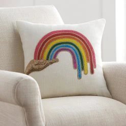 Jonathan Adler Rainbow Hand Beaded Pillow All Décor
