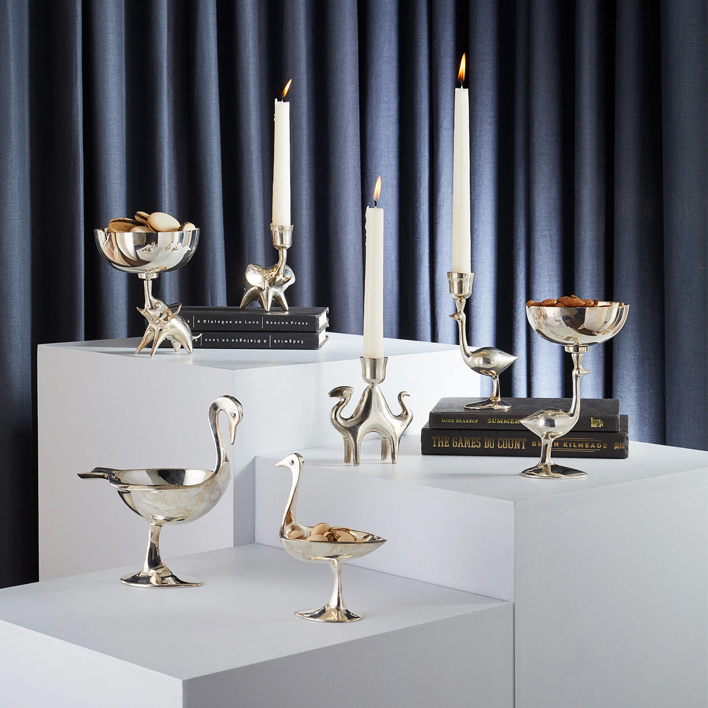 FA21_Silver_Collection_b_24d8cb70-4632-4274-b0fb-f5afb89e6ad5.jpg Jonathan Adler Silver-Plated Camel Candle Holder Candles & Candle Holders