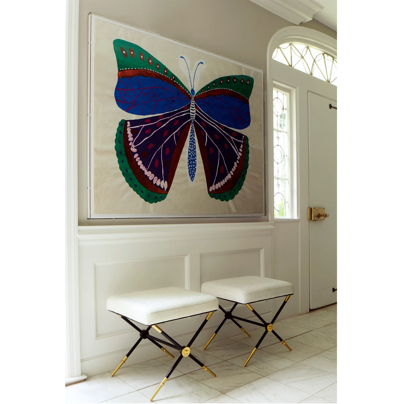 FrontEntryV1_01.jpg Jonathan Adler Print Paule Marrot, Butterfly Blue