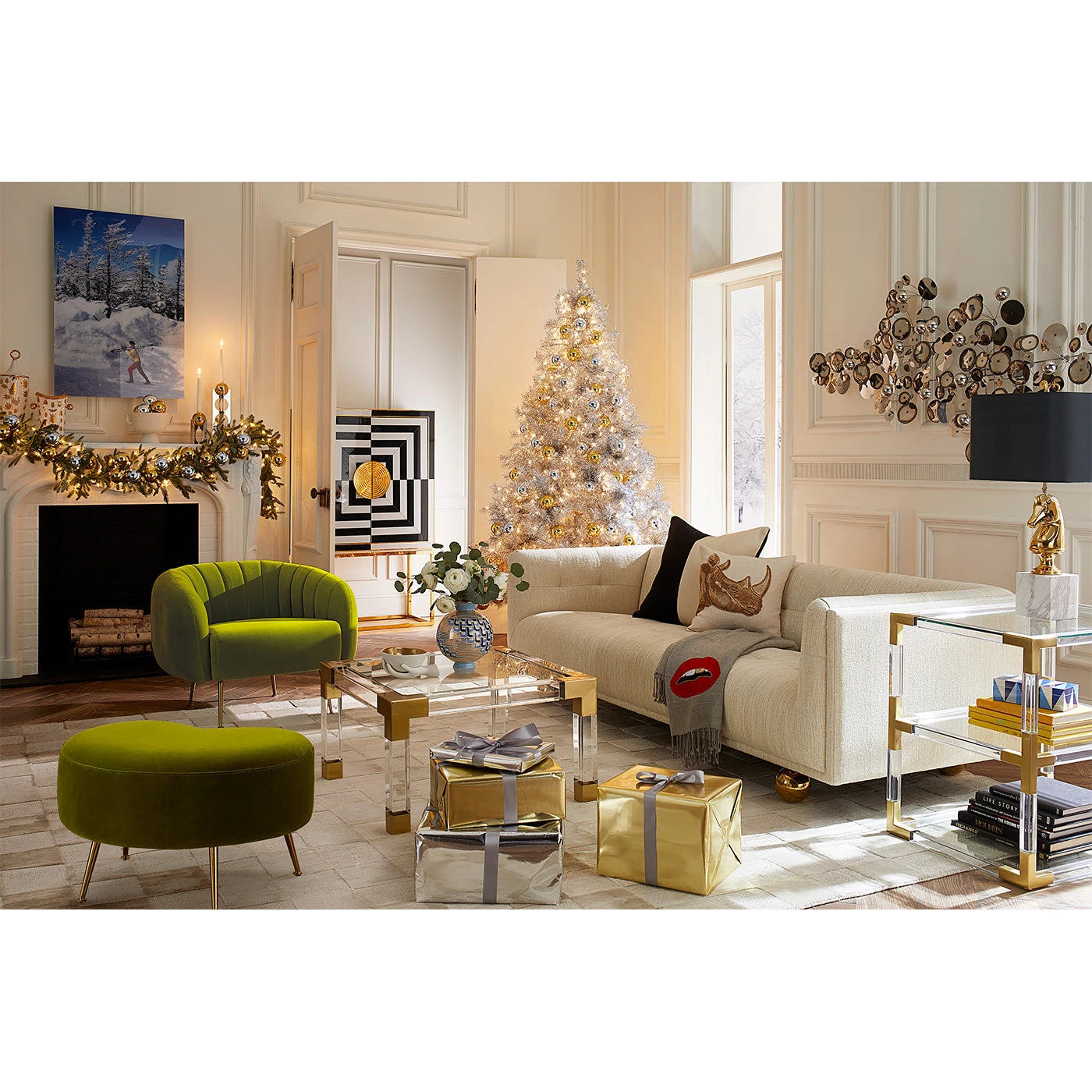 HO19_Claridge_Sofa_Christmas_V2_9e368df9-6350-42be-bbbc-c8b486ac1372.jpg Jonathan Adler Botanist Rhino Pillow