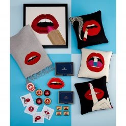Jonathan Adler Lips Smolder Needlepoint Throw Pillow Bestsellers