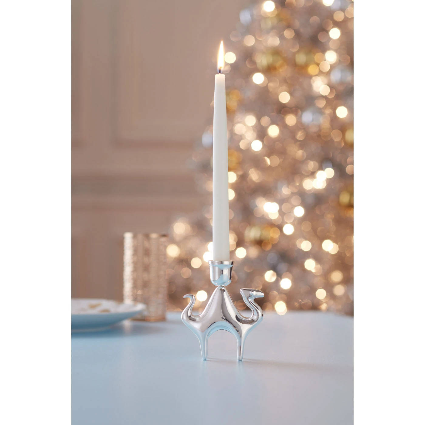 HO21_Silver-Plated_Camel.jpg Jonathan Adler Silver-Plated Camel Candle Holder Candles & Candle Holders