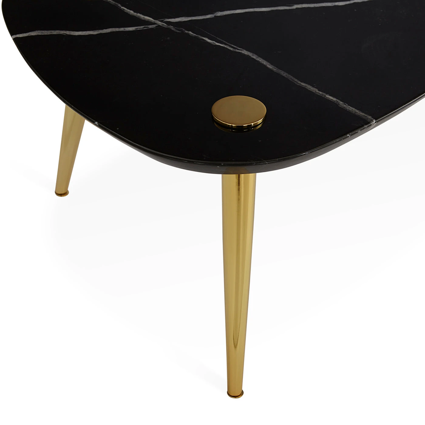 MarbleTriangleTable_BlackTop_c.jpg Jonathan Adler Small Marble Triangle Table New Furniture