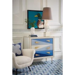 Jonathan Adler Harlequin Three-Drawer Chest Dressers & Chests