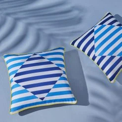 Jonathan Adler Flip Stripe Reversible Outdoor Pillow