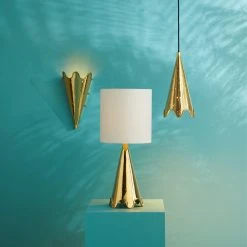 Jonathan Adler Brass Ripple Table Lamp