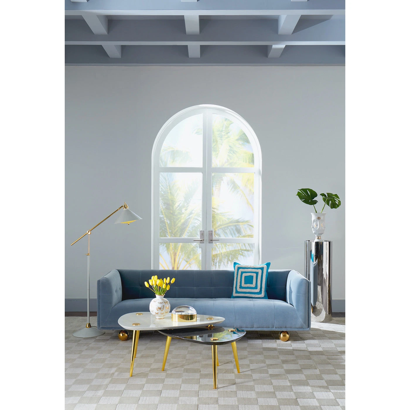 SU21_Claridge_Sofa_b_a141bbff-b861-4bd5-b08d-be86b3480956.jpg Jonathan Adler Small Marble Triangle Table New Furniture