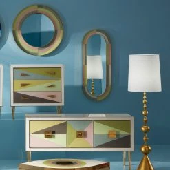 Jonathan Adler Harlequin Round Mirror