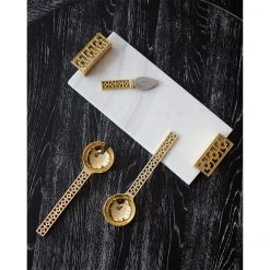 Jonathan Adler Serving Platter & Trays Nixon Cheese Board And Knife Set