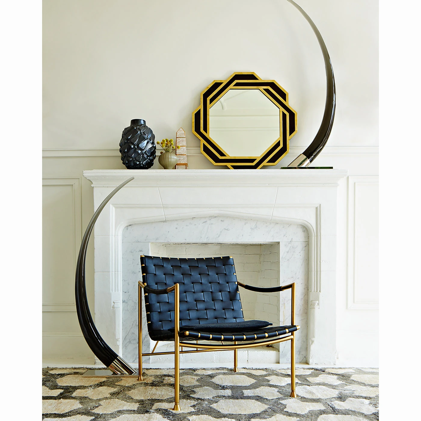 Web_FA16_ThebesChair_LuciteTusks.jpg Jonathan Adler Thebes Lounge Chair