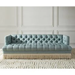 Jonathan Adler Baxter T-Arm Sofa With Bullion Fringe 5 Jonathan Adler Baxter T-Arm Sofa With Bullion Fringe