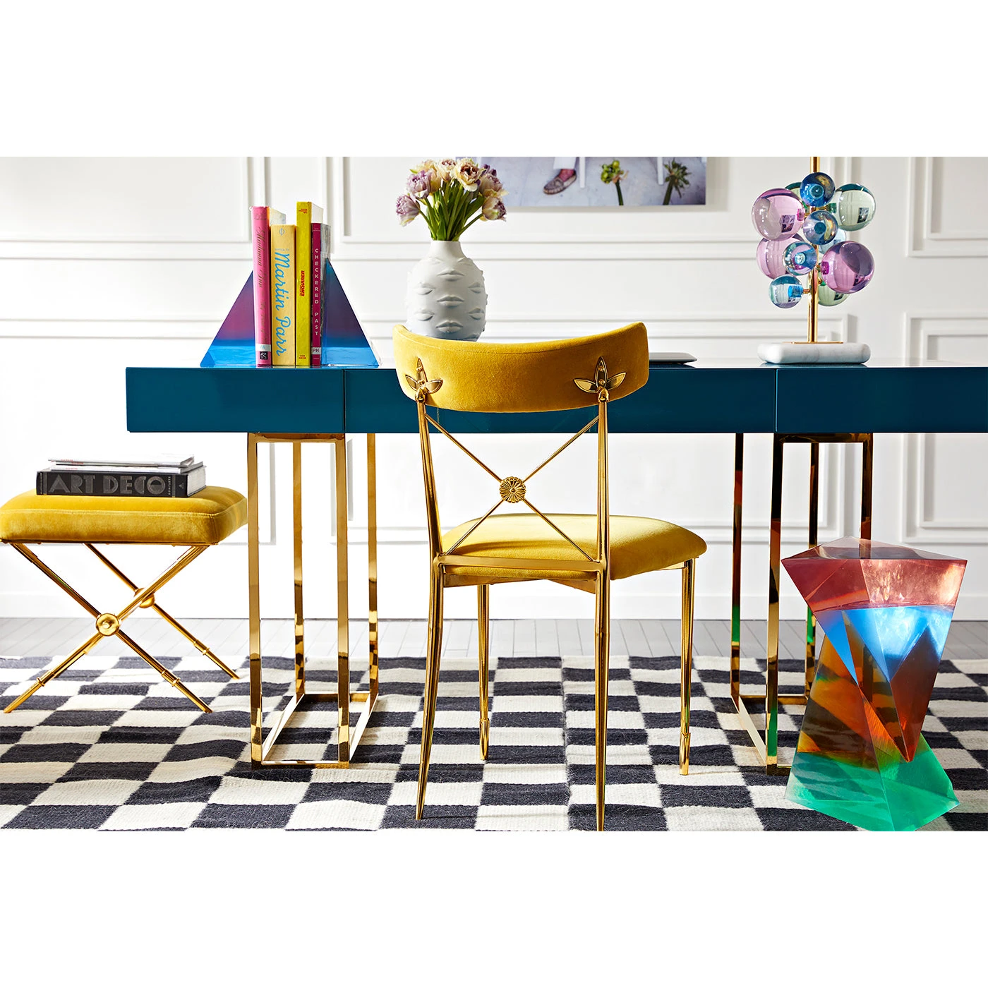 Web_JA_Spring17_Caine_Desk_a_afcf65b9-7adb-4b19-b81e-75d507359b3a.jpg Jonathan Adler Rider X-Bench Benches & Ottomans