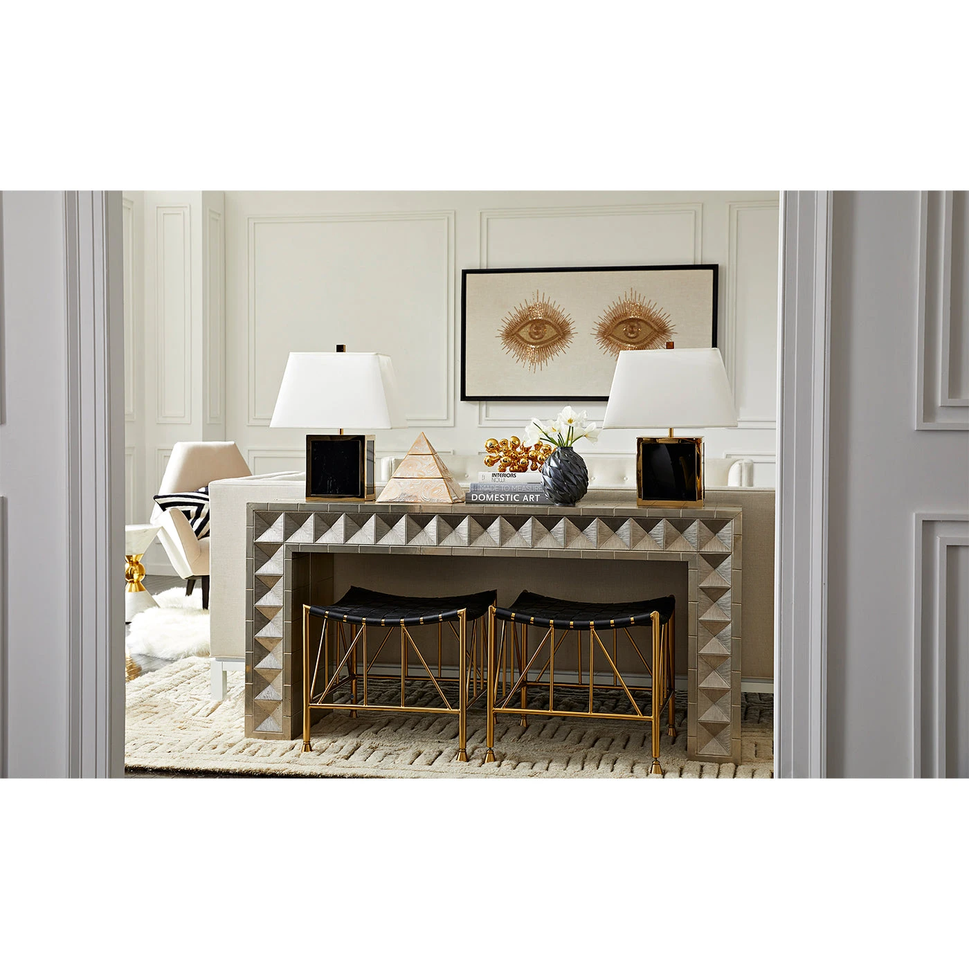 Web_JA_Spring17_Talitha_Waterfall_Console.jpg Jonathan Adler Eyes Beaded Wall Art All Décor