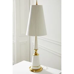 Jonathan Adler Versailles Buffet Lamp With Painted Shade Table Lamps