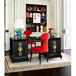 Jonathan Adler Greek Key Border Reversible Peruvian Flat Weave Rug