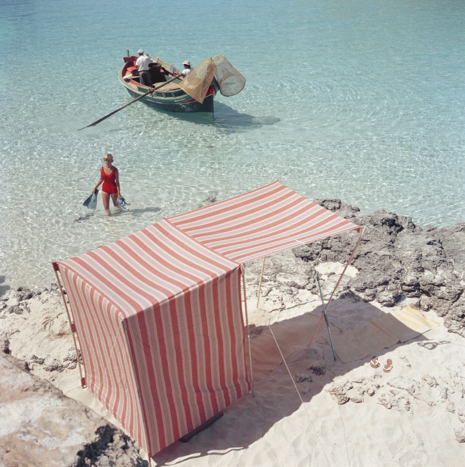 aarons_Marietine_Birnie_Blue_Lagoon_08a8ec70-2cb6-40ba-9517-1ff498c0f9b8.jpg Jonathan Adler Slim Aarons "Marietine Birnie, Blue Lagoon" Photograph Photography