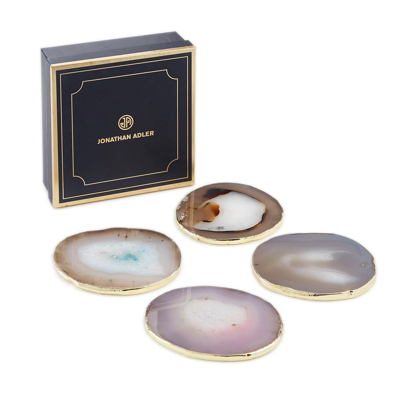 agate_coaster_natural_gold_box.jpg Jonathan Adler JA Finds Agate Coasters