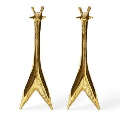 Jonathan Adler Brass Giraffe Andirons All Décor