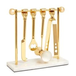 Jonathan Adler Bar Accessories Barbell Barware Set