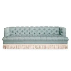 Jonathan Adler Baxter T-Arm Sofa With Bullion Fringe 12 Jonathan Adler Baxter T-Arm Sofa With Bullion Fringe