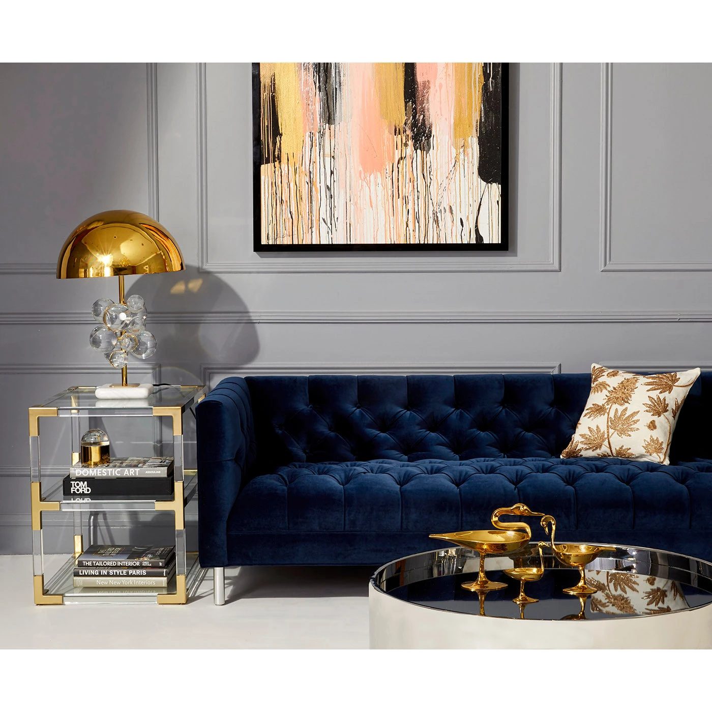 baxter_sofa_navy_spring19.jpg Jonathan Adler Jacques Two-Tier Side Table