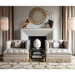 Jonathan Adler Baxter Chair With Bullion Fringe