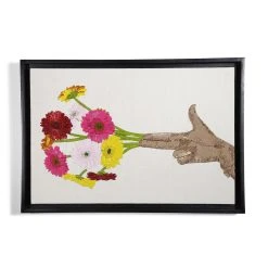 Jonathan Adler Flower Beaded Wall Art