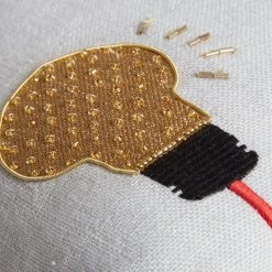 Jonathan Adler Textured & Embellished Bijoux Emblem Pillow