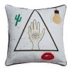 Jonathan Adler Textured & Embellished Bijoux Emblem Pillow 1 Jonathan Adler Textured & Embellished Bijoux Emblem Pillow