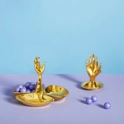 Jonathan Adler Brass Hand Ring Holder Bowls
