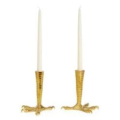Jonathan Adler Brass Talon Candle Holder Bundle