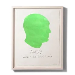 Jonathan Adler Carter Kustera Custom Silhouette And Text Portrait 19 X 15 Painting