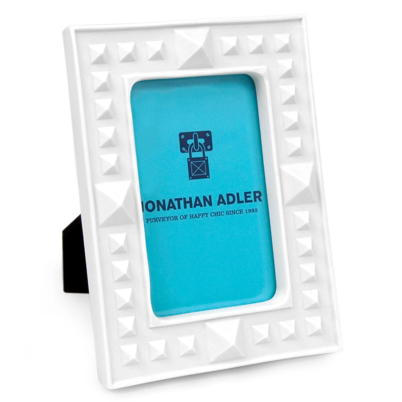 charade_stud_4x6_f8eaf3ae-8ecd-4bdb-908d-66da7a491fde.jpg Jonathan Adler Picture Frames Charade Studded Frame 4" X 6"