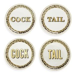 Jonathan Adler Serveware & Mugs Cock/Tail Coasters