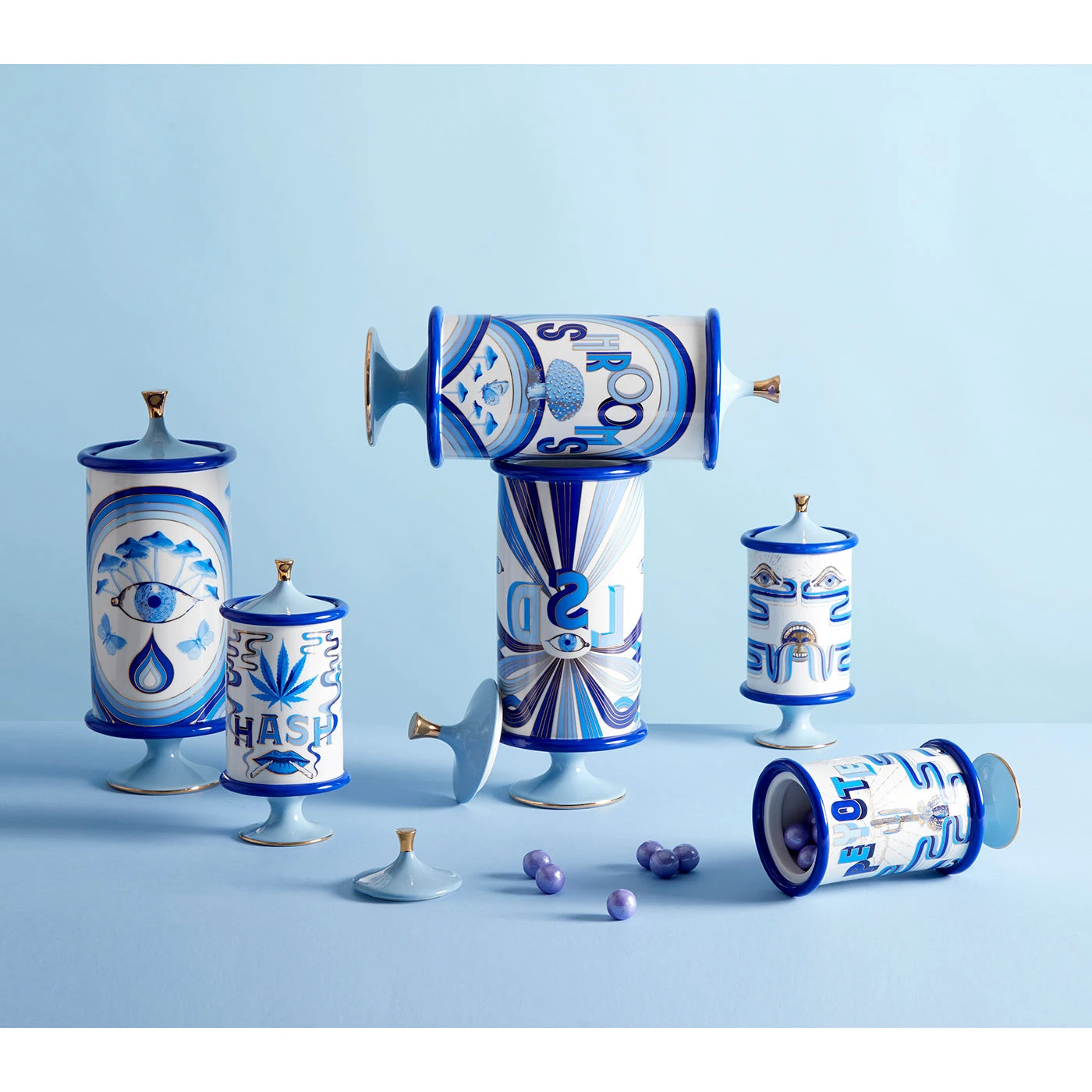 druggist_canisters.jpg Jonathan Adler Boxes & Canisters Druggist Shrooms Canister