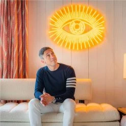 Jonathan Adler Golden Eye, LED Neon Sign YELLOWPOP X Jonathan Adler