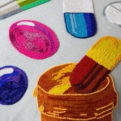 Jonathan Adler Happy Pills Beaded Pillow All Décor