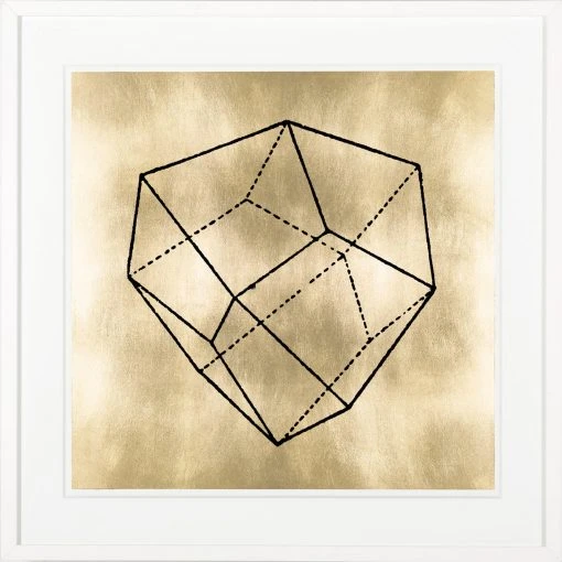 Jonathan Adler Print Goldleaf Krystalles 3