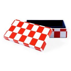 Jonathan Adler Small Checkerboard Lacquer Box
