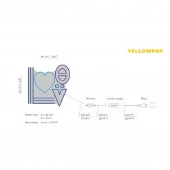Jonathan Adler Love, LED Neon Sign YELLOWPOP X Jonathan Adler